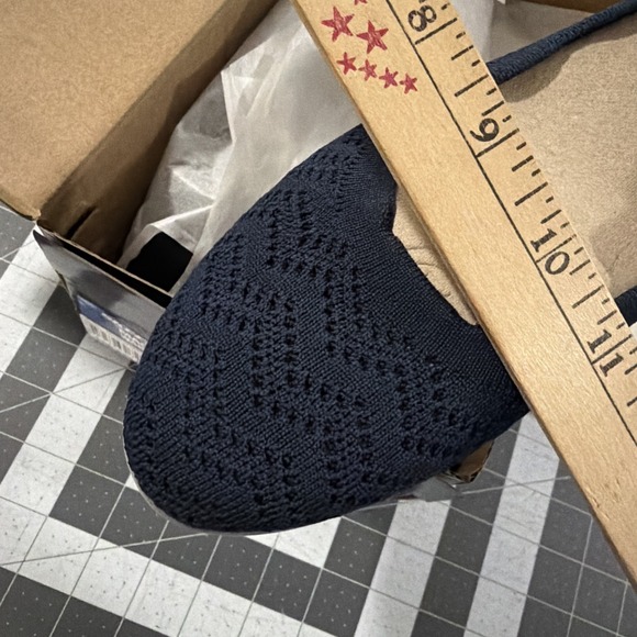 Skechers Cleo Flex-Wedge Shoes Women's 9.5 Navy Blue New Days Vegan - New - Picture 2 of 9